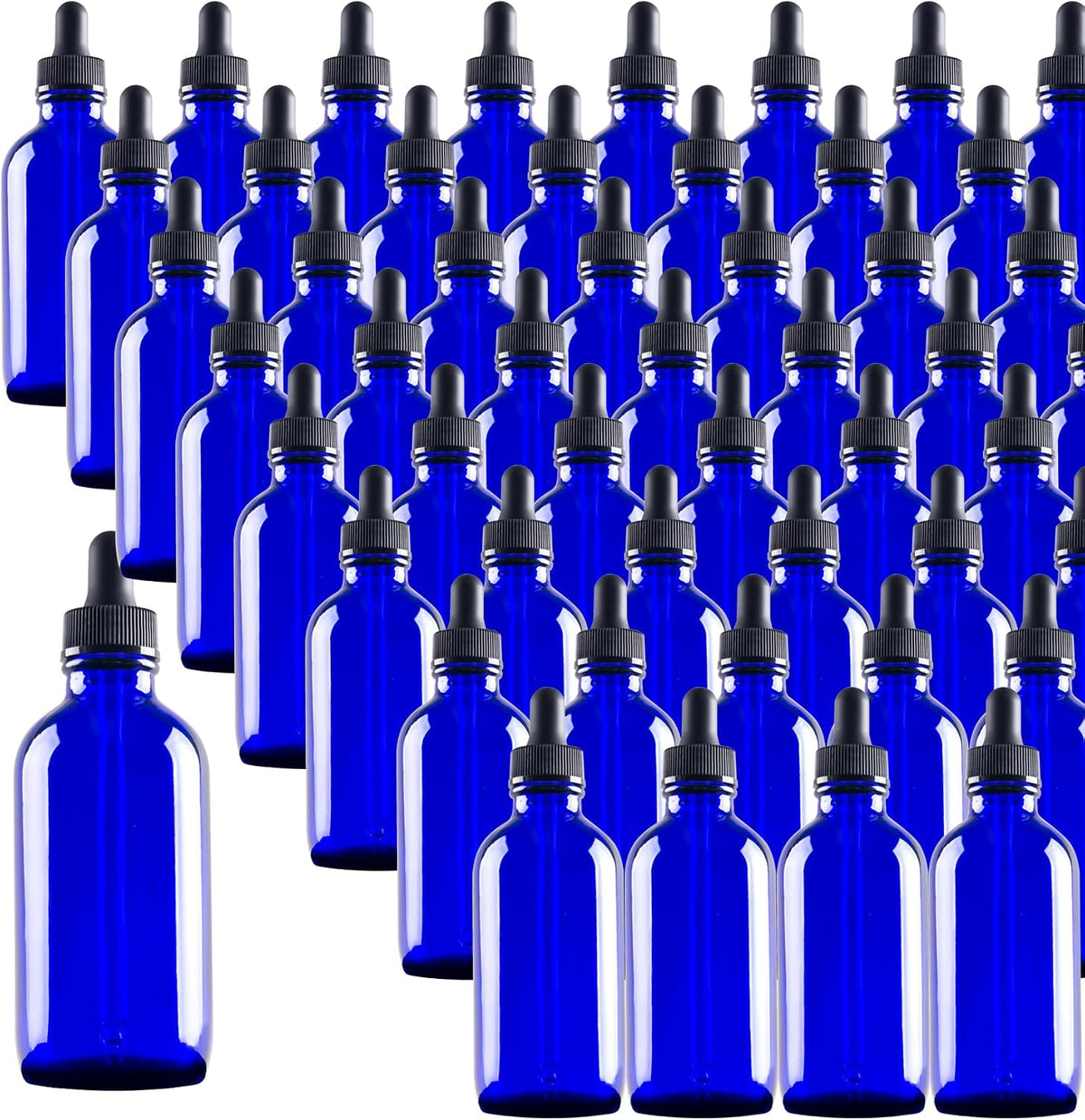 24 Pack 4oz Clear Glass Dropper Bottles, Eye Dropper Bottles with Glass Droppers for Essential Oils, Perfumes(4oz, Gold)
