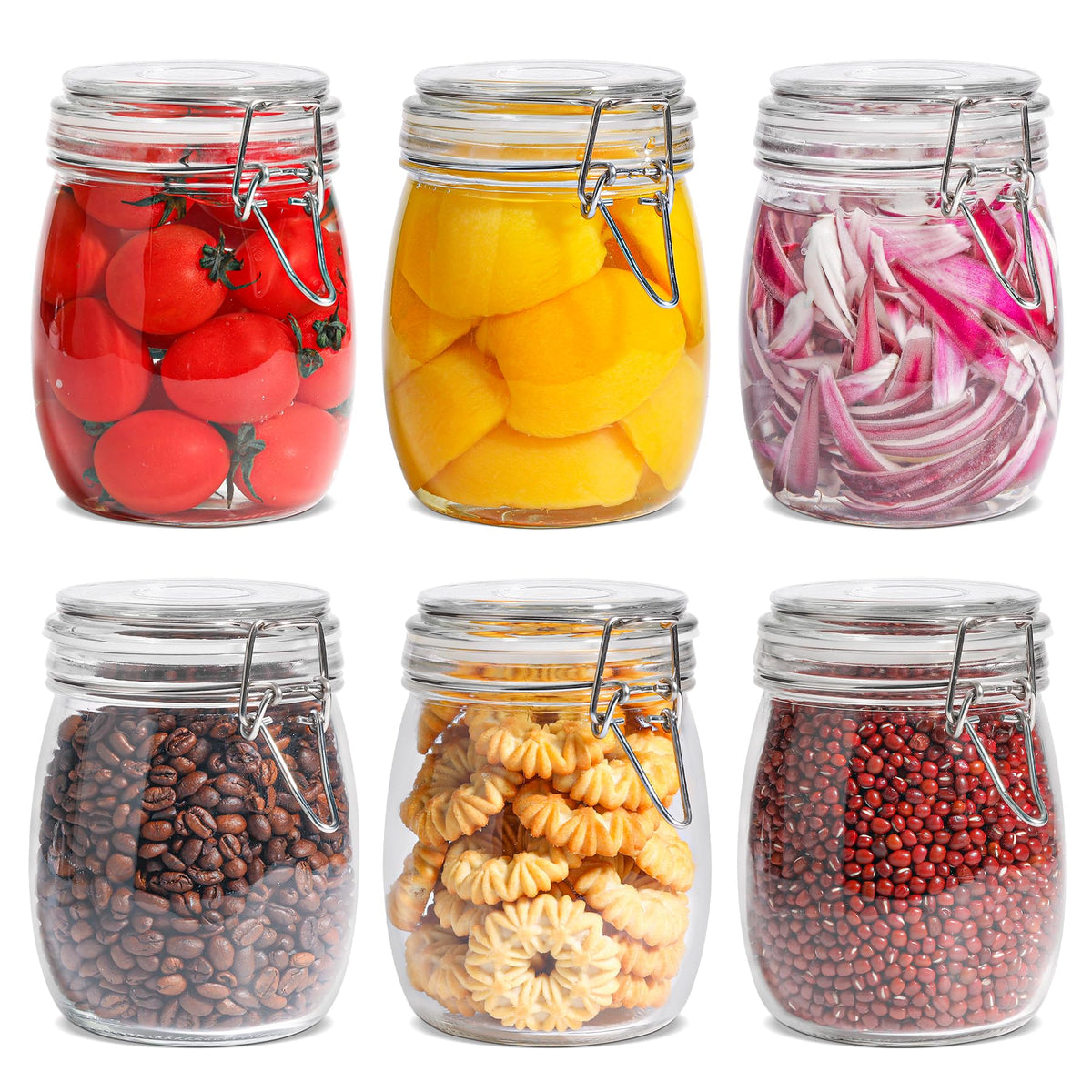 ComSaf Small Glass Spice Jars with Airtight Lids 4 oz 12 Pack with Labels