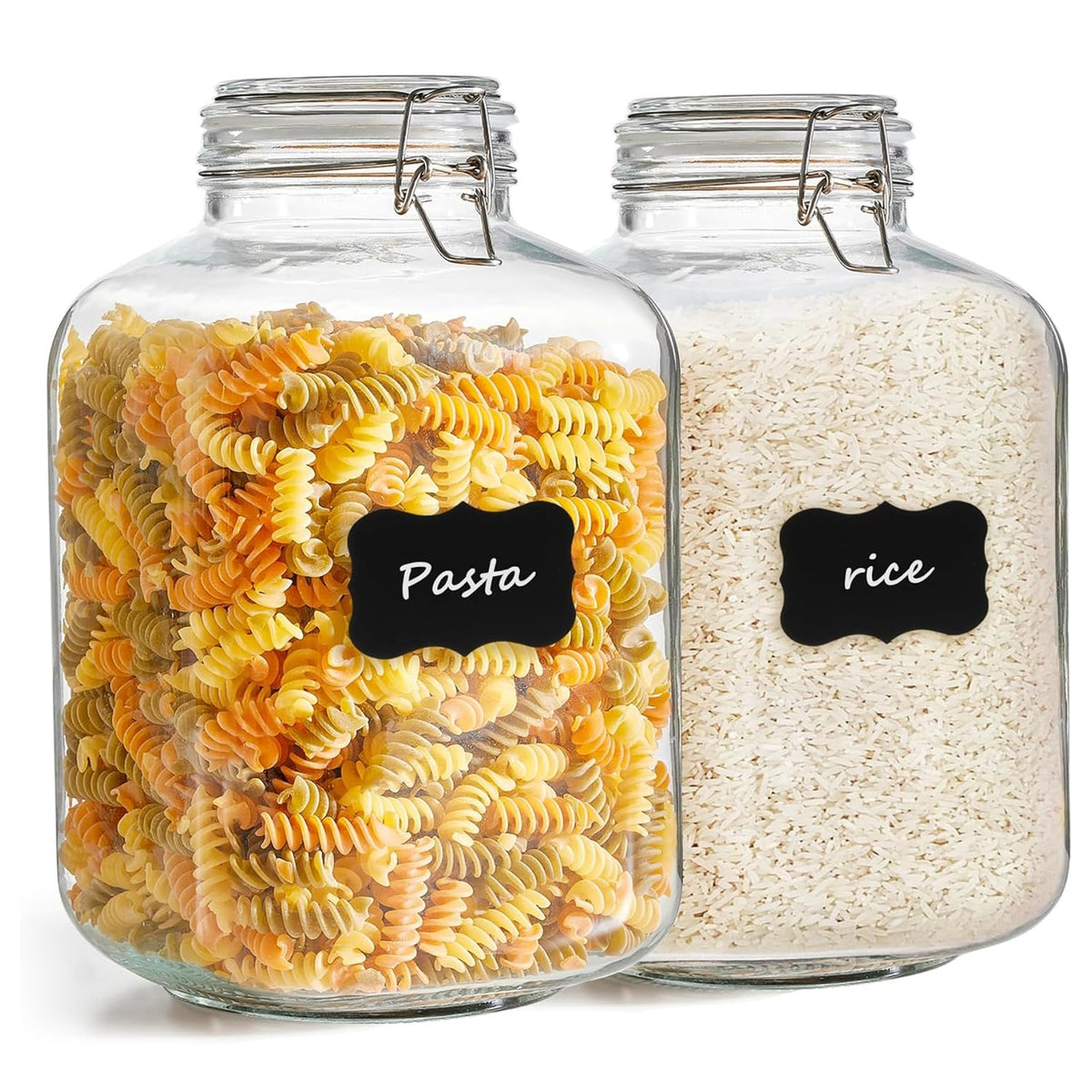 ComSaf Square Small Glass Spice Jars with Airtight Lids 4 oz 12 Pack Pantry