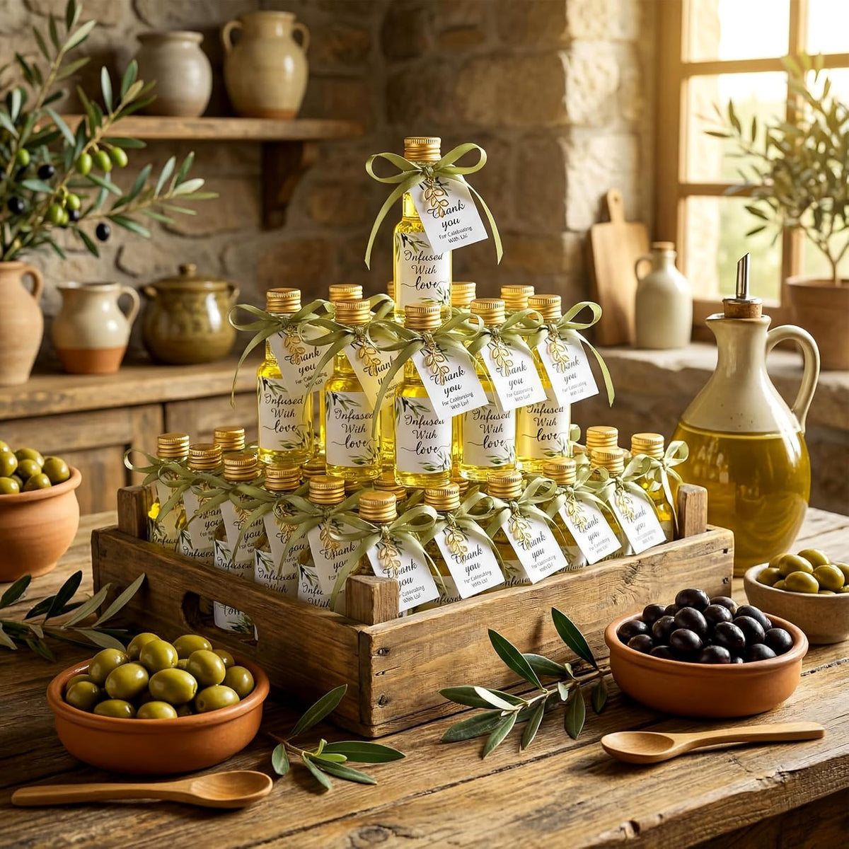 Suclain 50 Set Mini Olive Oil Favor Bottles