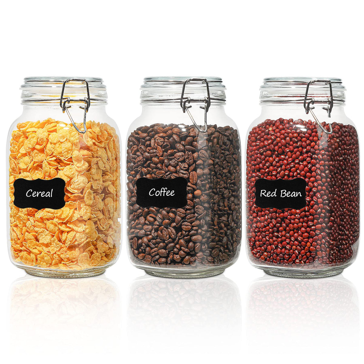 ComSaf Square Small Glass Spice Jars with Airtight Lids 4 oz 12 Pack Pantry