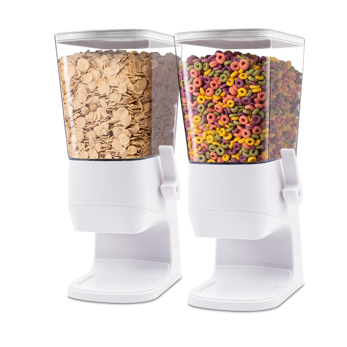 Cereal Dispenser Countertop with Lids, 5L Organization and Storage Containers for Kitchen and pantry, Rice Dispenser for food, Cereal, Beans, Nuts, Snack,Oatmeal, Dog Food, Bird Seed, Black, 3Pc